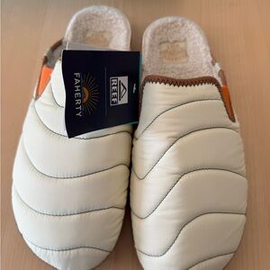 Faherty x Reef Unisex Slipper Scuff - Snowy Montana, Size 10